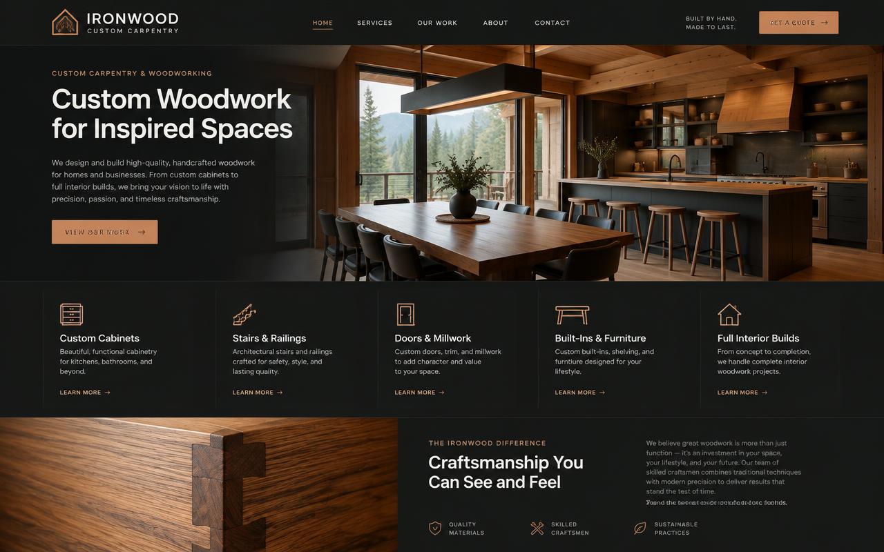 Modernes Designkonzept: Handwerksbetrieb
